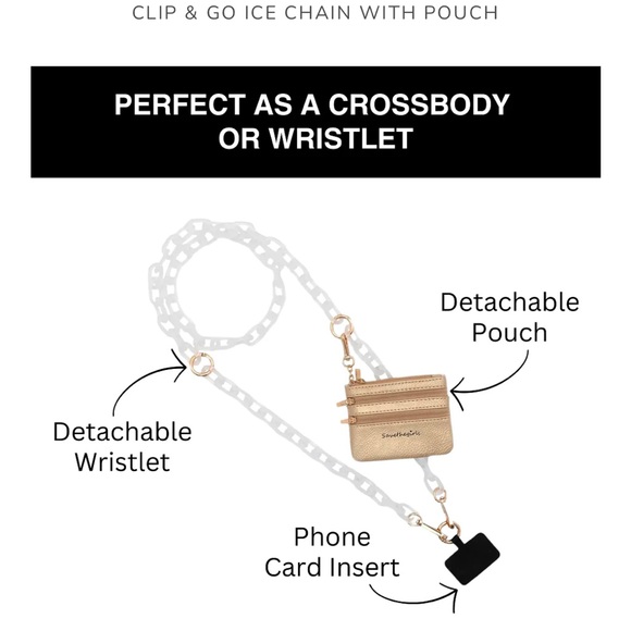 Save the Girls Clip and Go Ice Chain with Gold Pouch - Picture 4 of 8